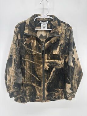 Boys Columbia Camouflage Full-Zip Fleece Jacket Size 6/7
